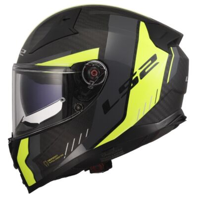 LS2 FF811 VECTOR II-06 CARBON GRID helma matná H-V-žlutá vel.M